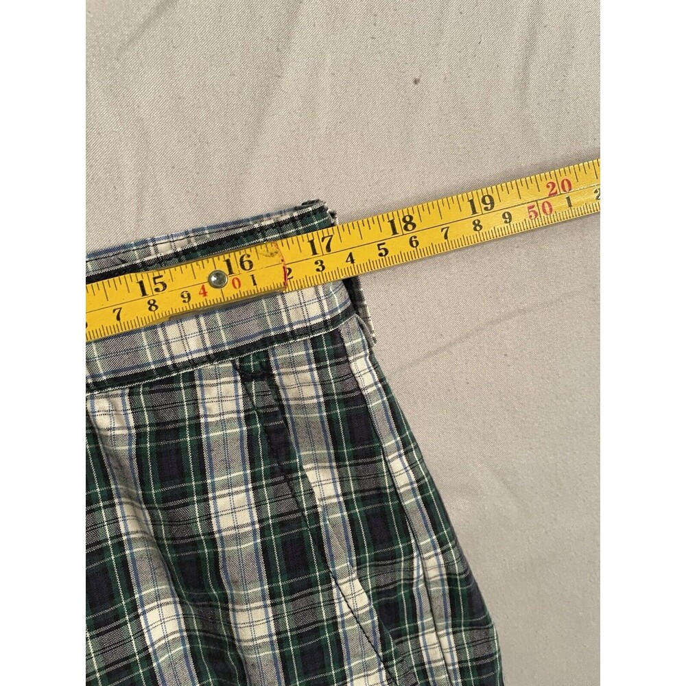 Polo Ralph Lauren Shorts Men Size 34 Green Plaid Flat Front Chino - Picture 6 of 8